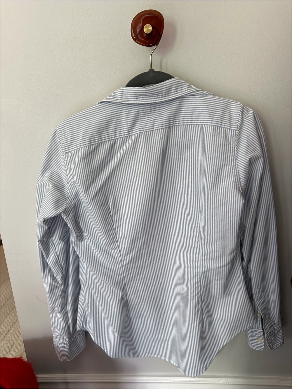 Ralph Lauren Light Blue and White Skinny Fit Button-Down Shirt - Picture 4 of 4